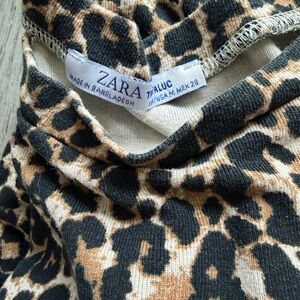Zara Animal Print Knit Top